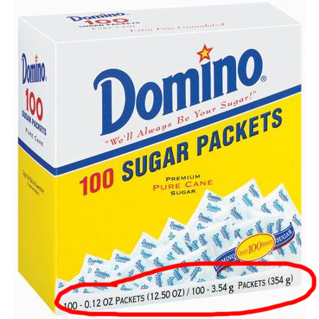 Sugar packet box
