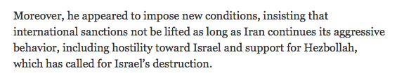 NYTimes objects Netanyahu