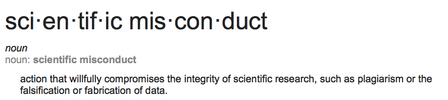 scientific misconduct