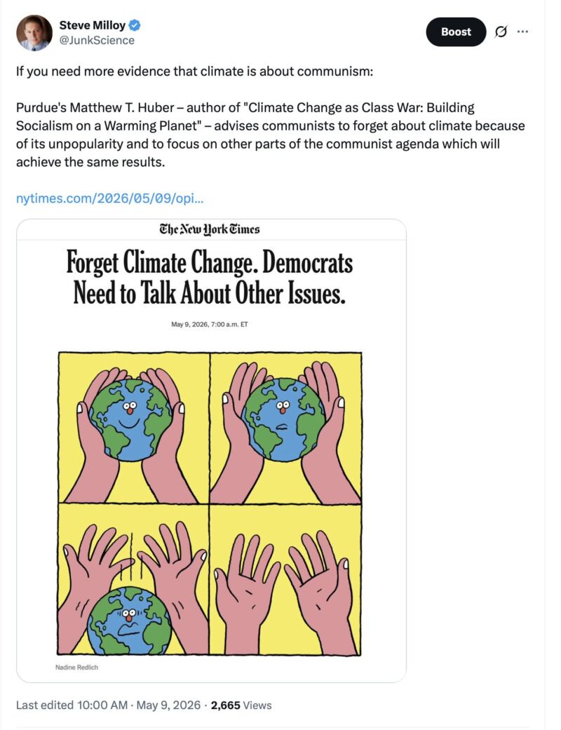 Image for the Tweet beginning: "Junk science" is bad science