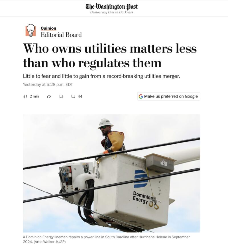 Image for the Tweet beginning: The renovated Washington Post editorial