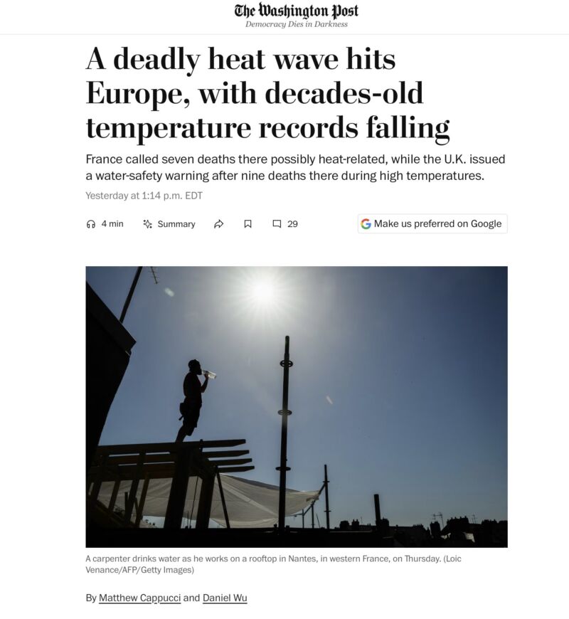 Image for the Tweet beginning: Two points on Washington Post