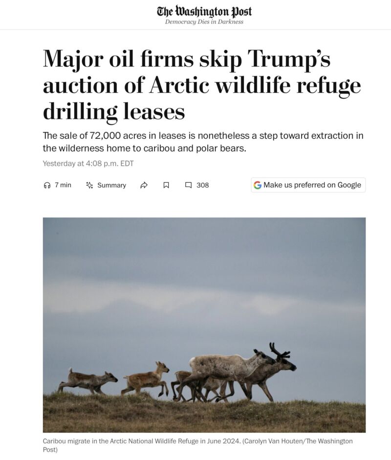 Image for the Tweet beginning: We can't drill in Alaska