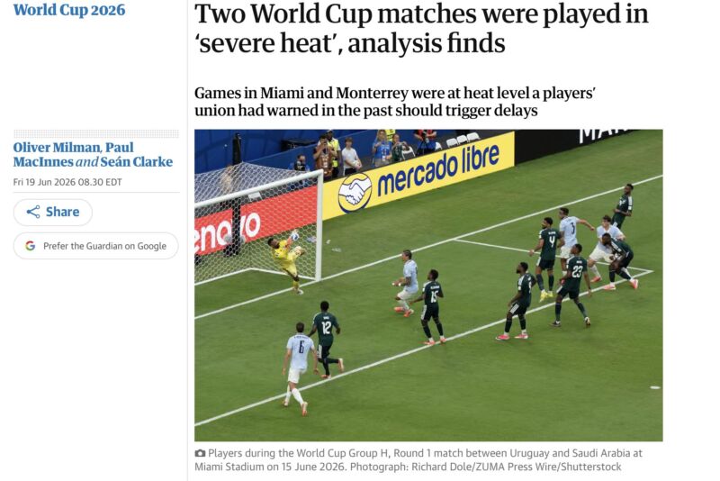 Image for the Tweet beginning: Two World Cup matches (played