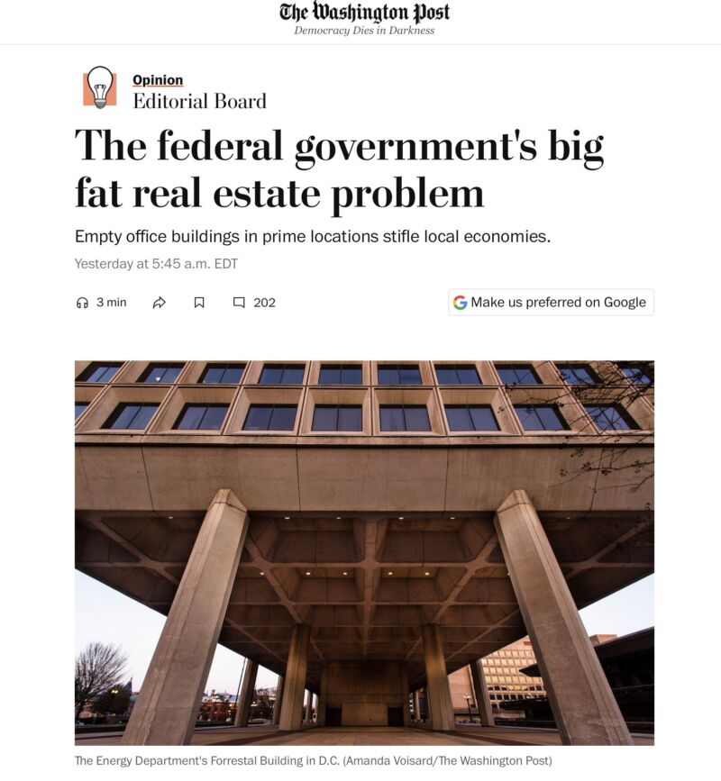Image for the Tweet beginning: Federal buildings are rotting and
