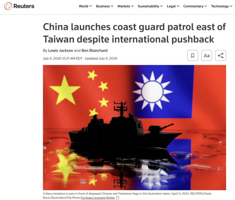 Image for the Tweet beginning: Communist China: What, me worried?