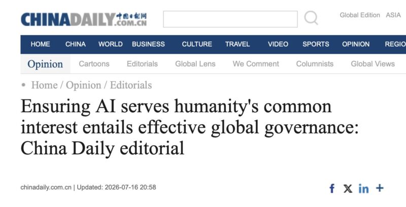 Image for the Tweet beginning: Communist China wants global governance