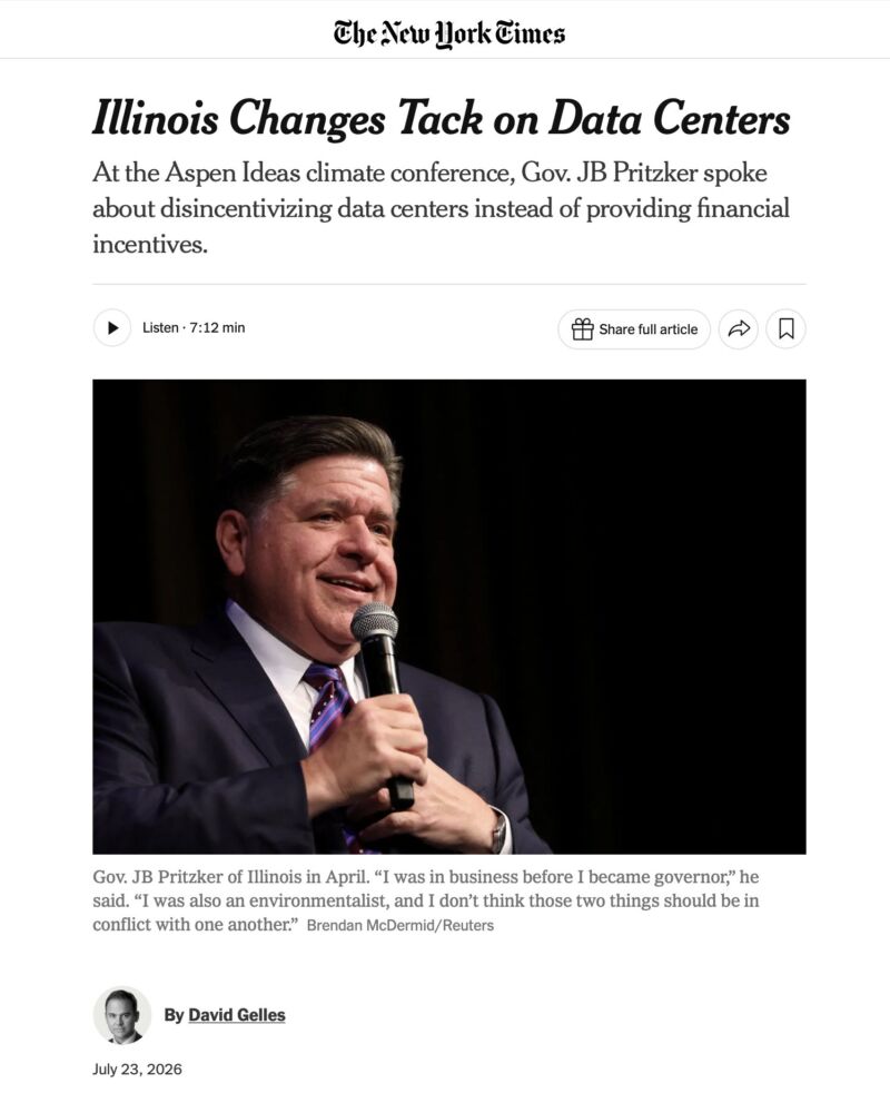 Image for the Tweet beginning: If you oppose data centers,