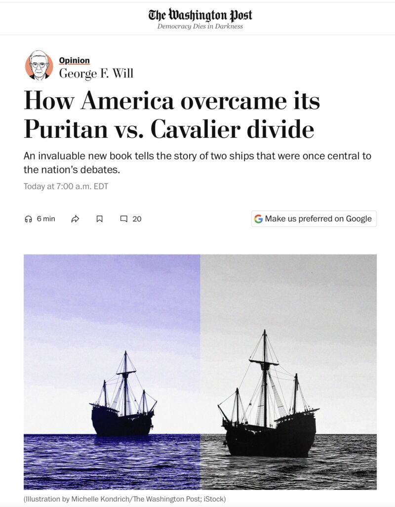 Image for the Tweet beginning: Terrible history from @georgewill, Just
