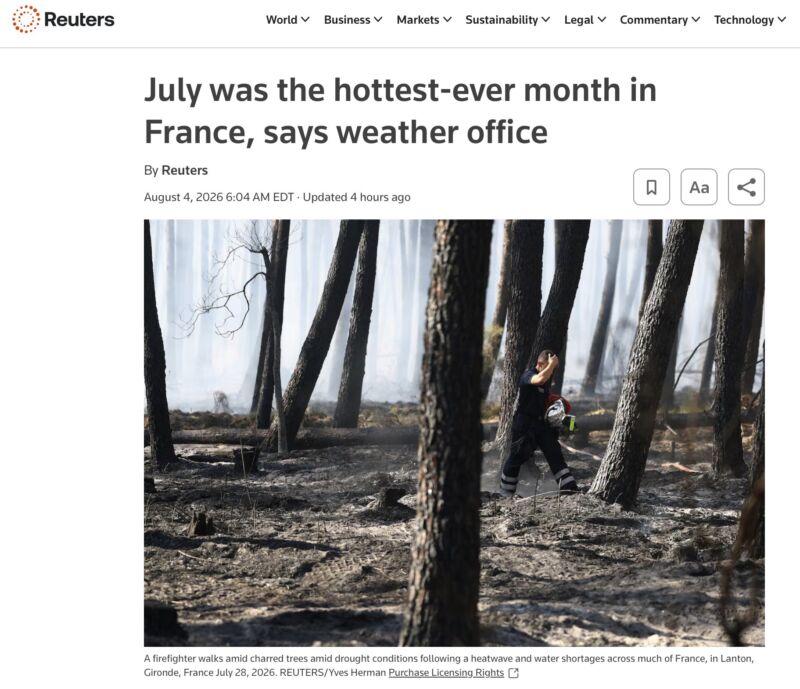 Image for the Tweet beginning: Despite all the global warming