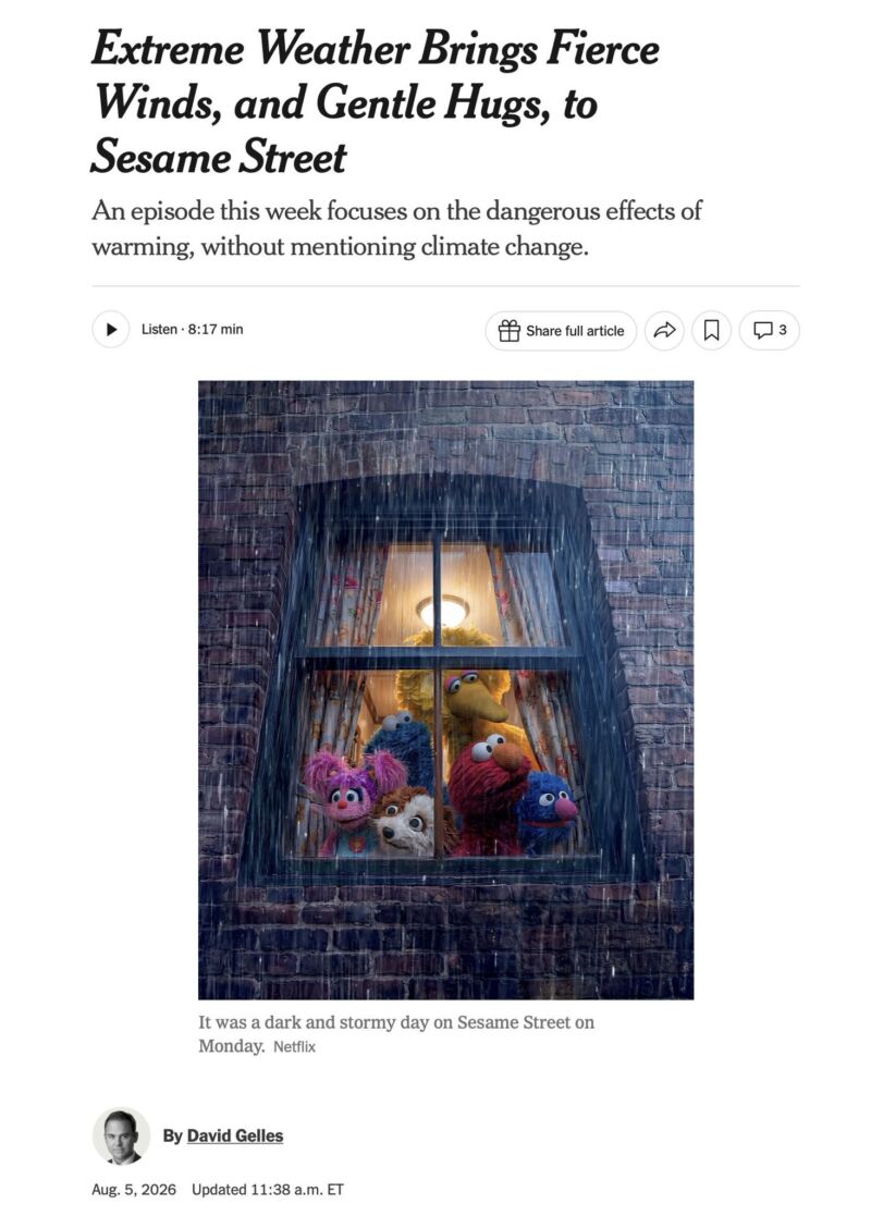 Image for the Tweet beginning: Sesame Street preps children to