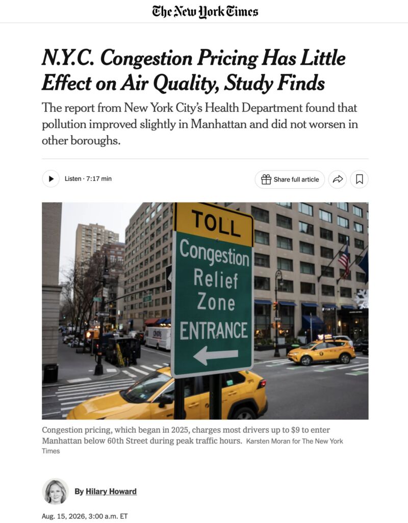 Image for the Tweet beginning: New York City air quality