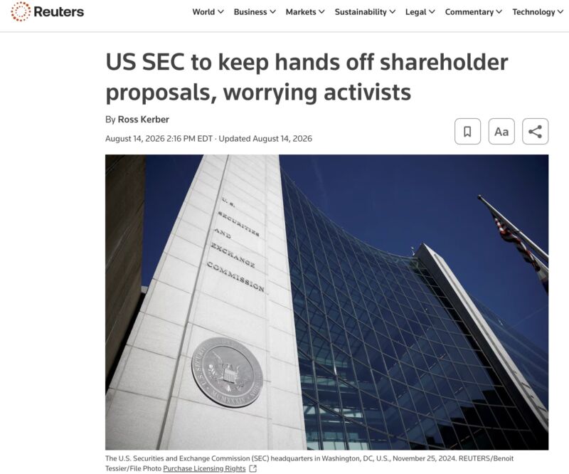 Image for the Tweet beginning: The Trump @SECGov is working