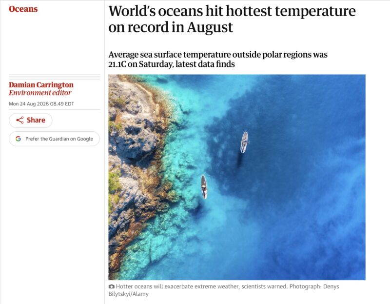 Image for the Tweet beginning: Whatever the oceans are doing