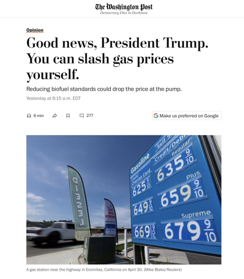 Image for the Tweet beginning: Yes, President Trump can lower
