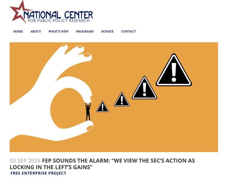 Image for the Tweet beginning: The allegedly free market-oriented @SECGov