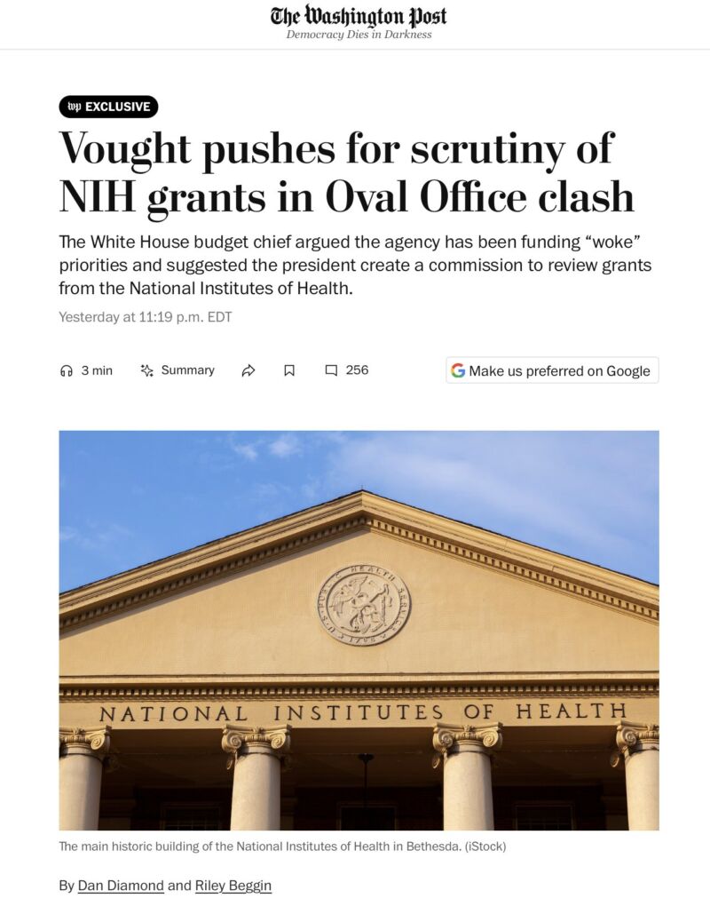 Image for the Tweet beginning: OMB chief @russvought is correct