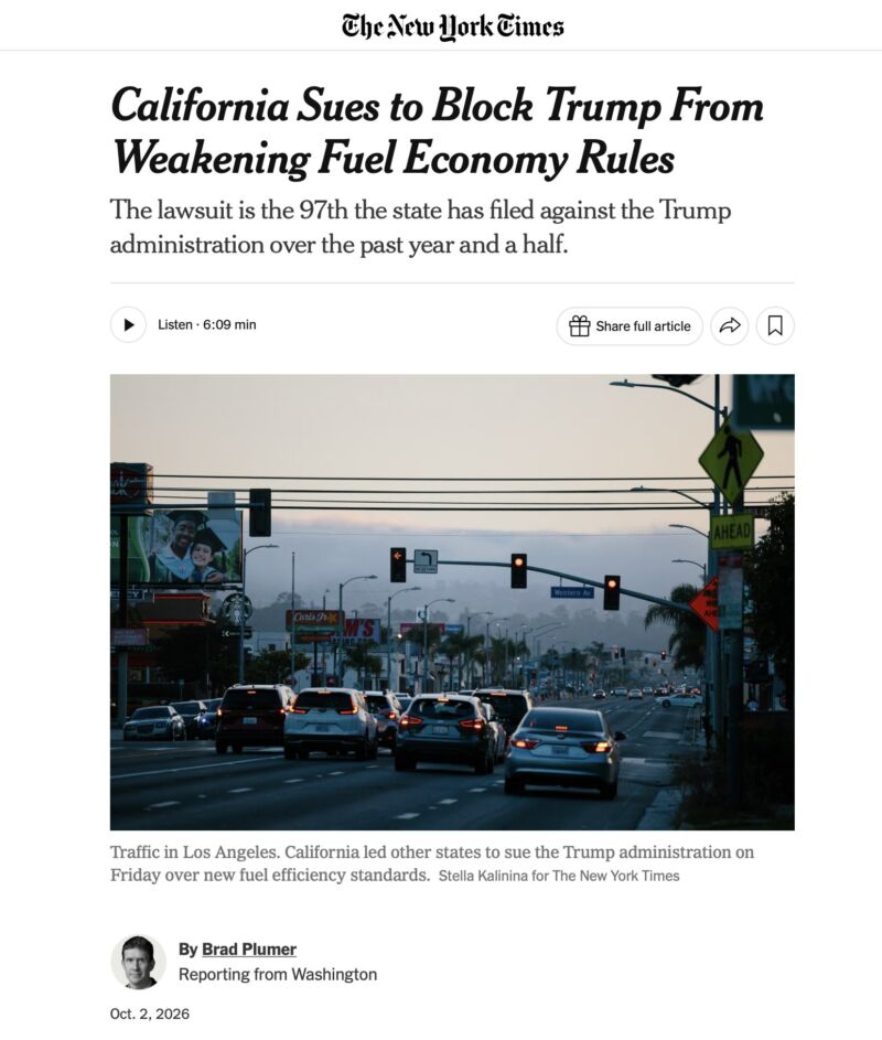 Image for the Tweet beginning: California and other blue states