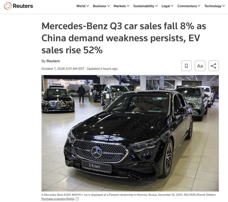 Image for the Tweet beginning: Communist China allowed European carmakers