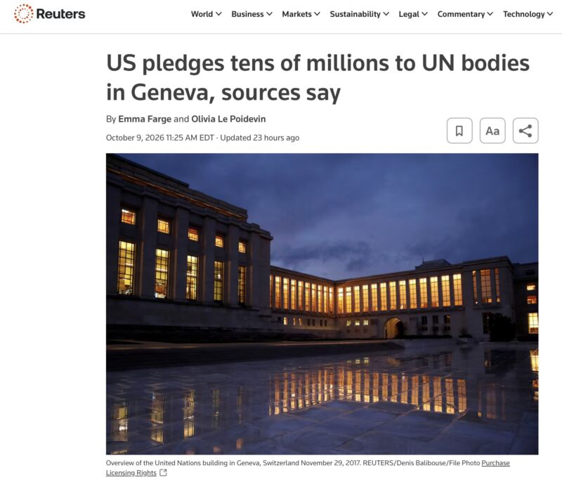 Image for the Tweet beginning: The US has pledged to
