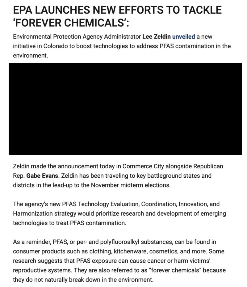 Image for the Tweet beginning: There is no PFAS (aka